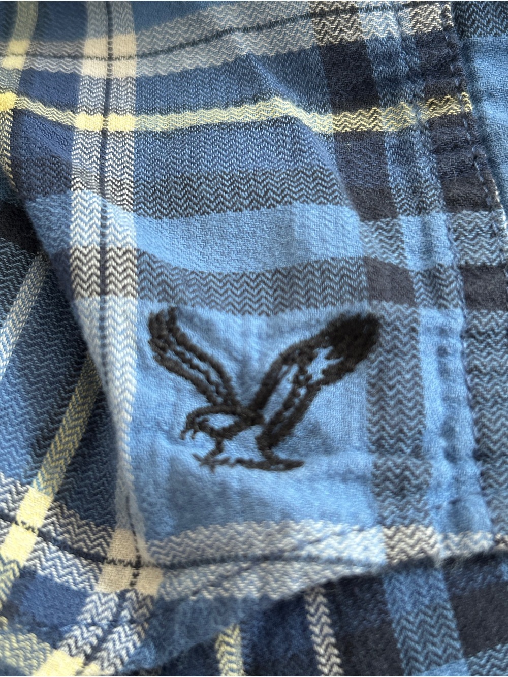 American Eagle Outfitters Blue Plaid Button-Down Shirt - Picture 4 of 11